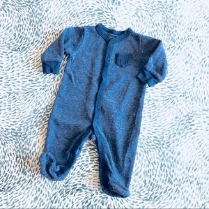 CARTERS Heather Navy Thermal Footie (Baby)